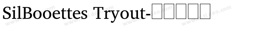SilBooettes Tryout字体转换